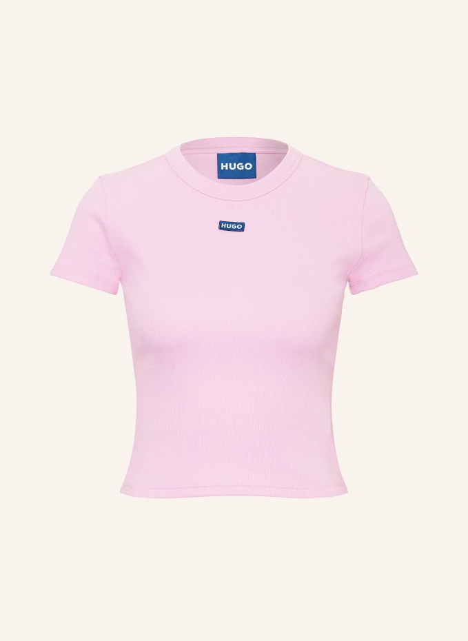 Укороченная рубашка Hugo, розовый