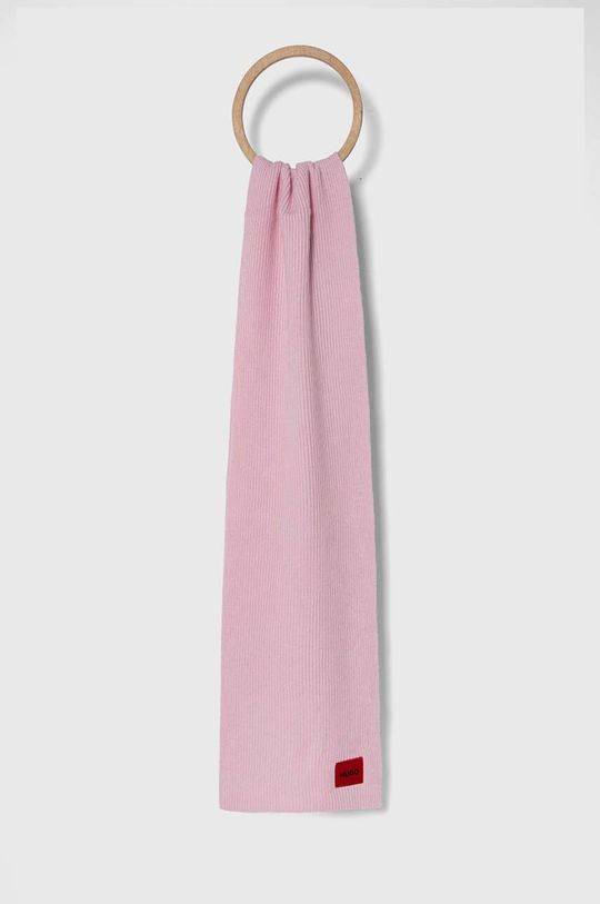 Шерстяной шарф Hugo, розовый jnby розовый шерстяной шарф jnby
