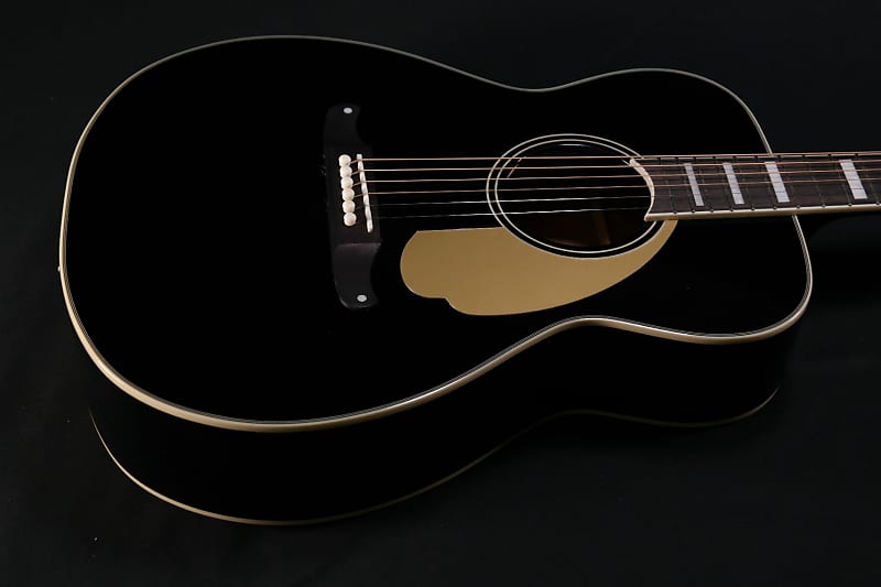 Акустическая гитара Fender Malibu Vintage, Ovangkol Fingerboard, Gold Pickguard, Black - 563