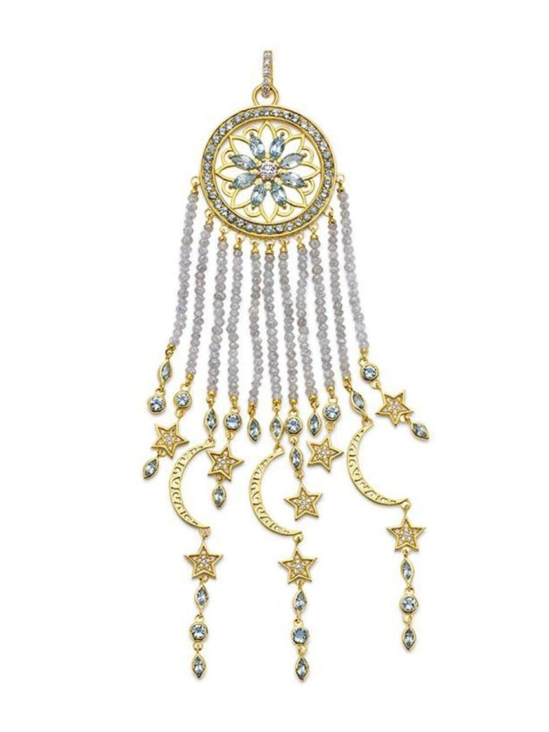 

Подвеска Dream Catcher из желтого золота с бриллиантами BUDDHA MAMA, золотой