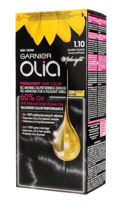 

Garnier Olia 1.10 Czarny Szafir краска для волос, 1 шт.
