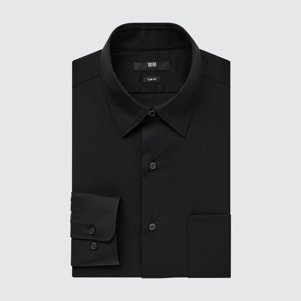 

Мужская рубашка Uniqloиз с длинным рукавом, черный