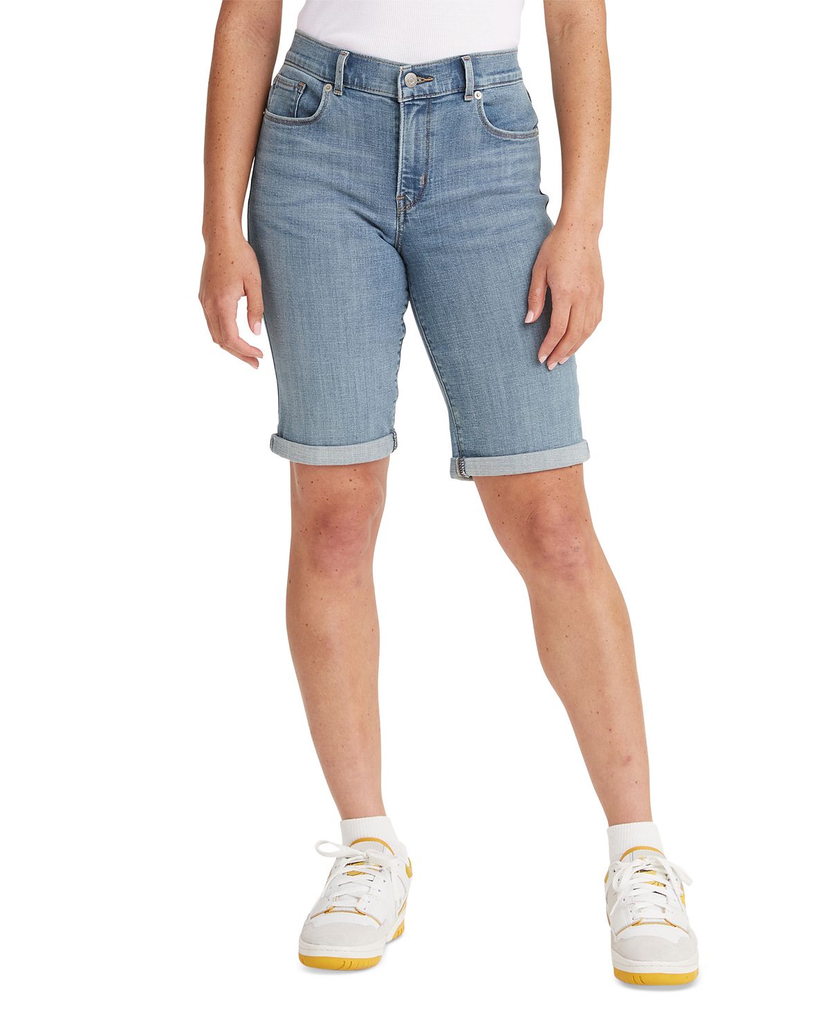 Женские джинсовые шорты-бермуды стрейч со средней посадкой Levi's