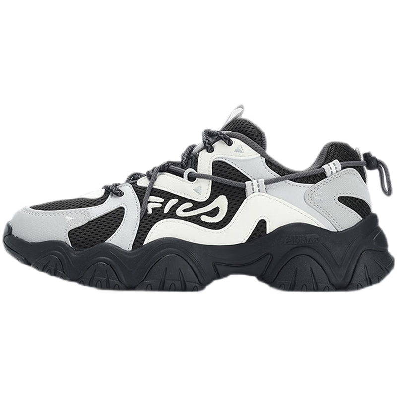 Кроссовки женские Fila Fluid 4 в стиле ретро, серый / белый / черный дышащая спортивная обувь белый