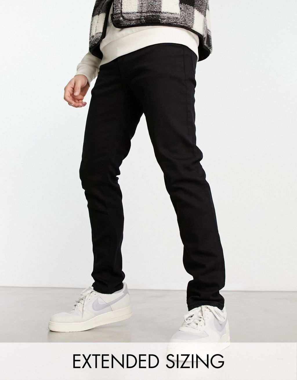 

Черные узкие эластичные джинсы ASOS DESIGN