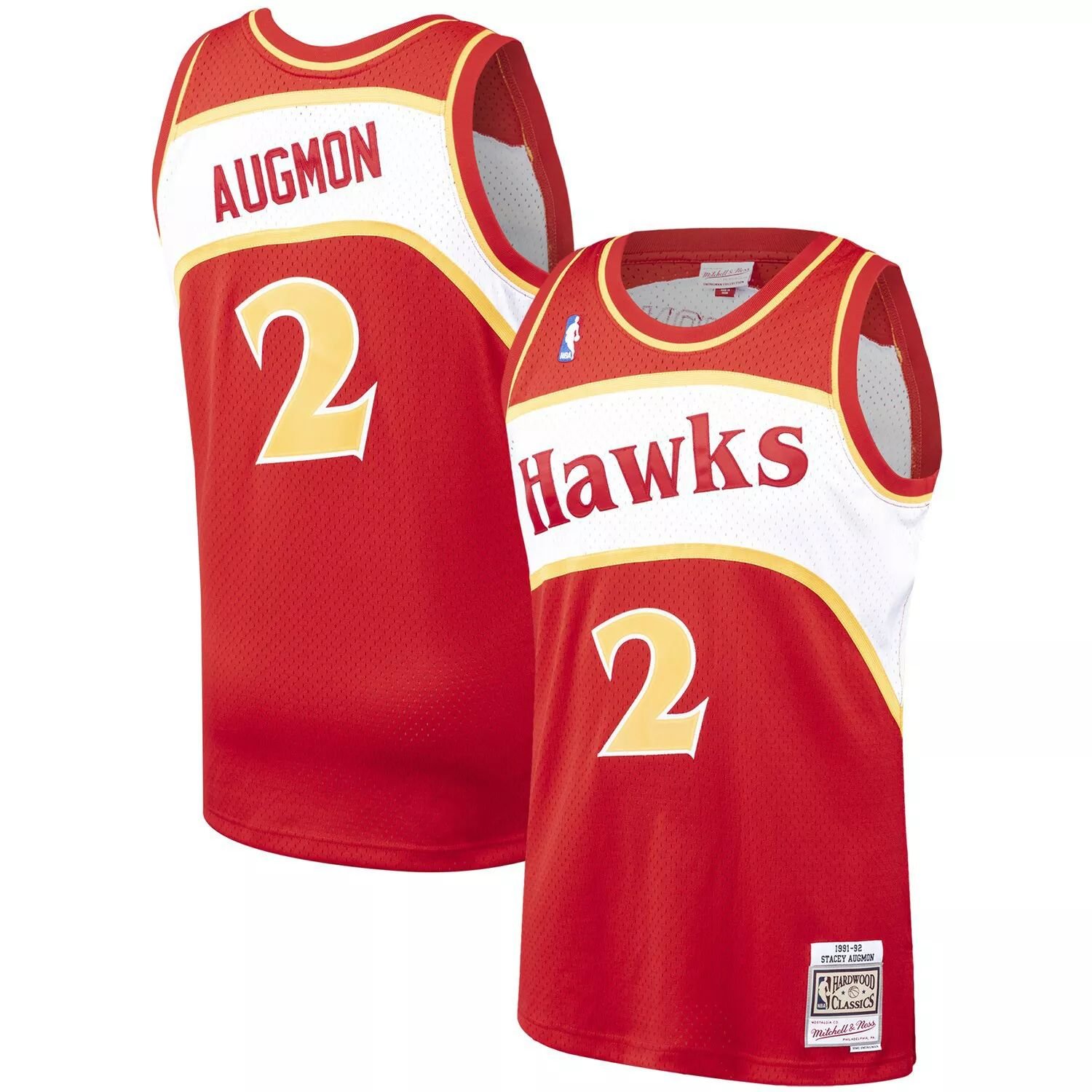 

Мужская майка Mitchell & Ness Stacey Augmon Red Atlanta Hawks Hardwood Classics 1991-92 Swingman