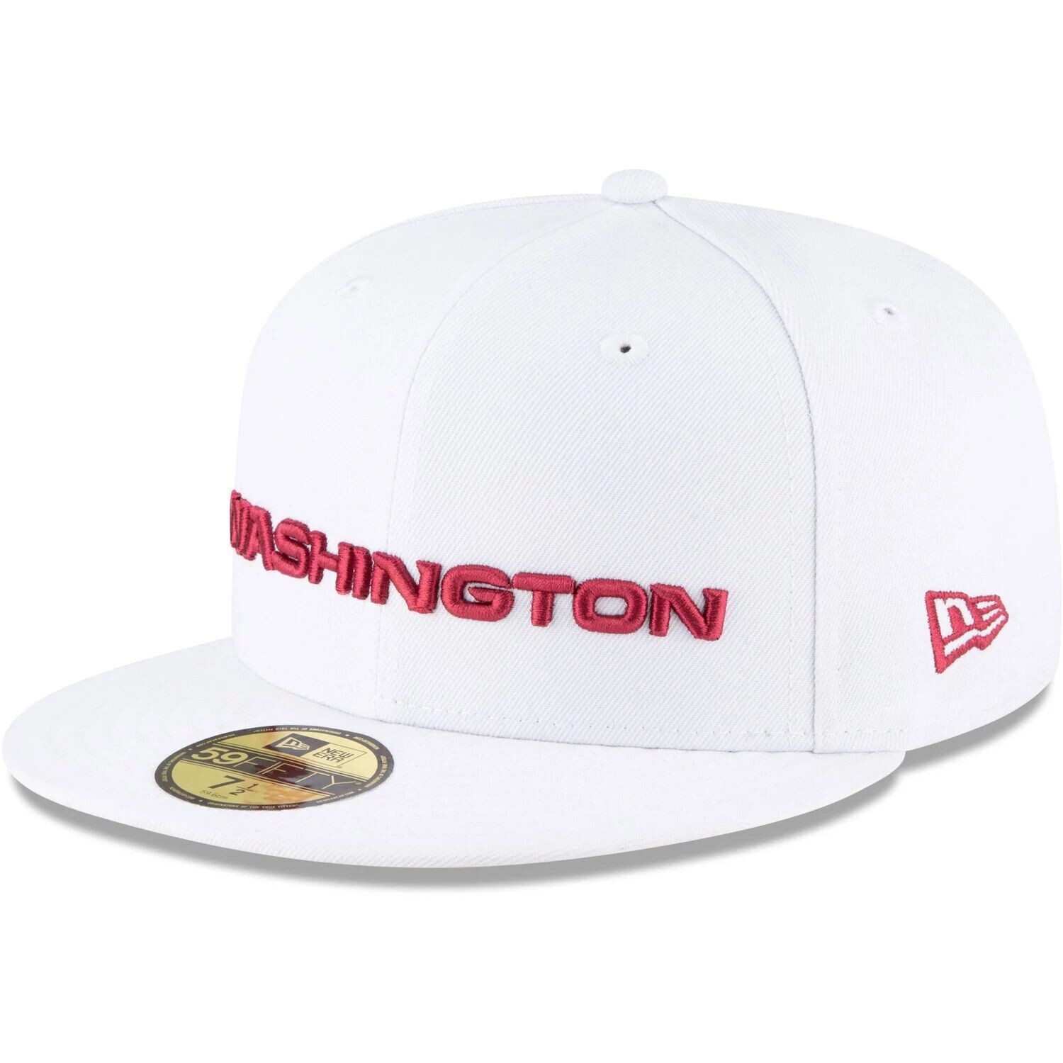 

Мужская облегающая шляпа New Era White Washington Football Team Primary Logo Essential 59FIFTY