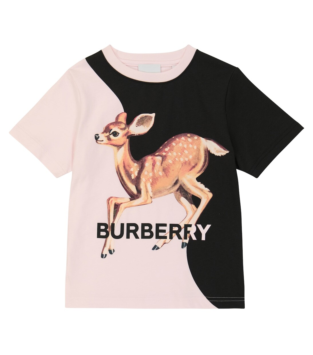 

Футболка из хлопкового джерси с принтом Burberry Kids, розовый