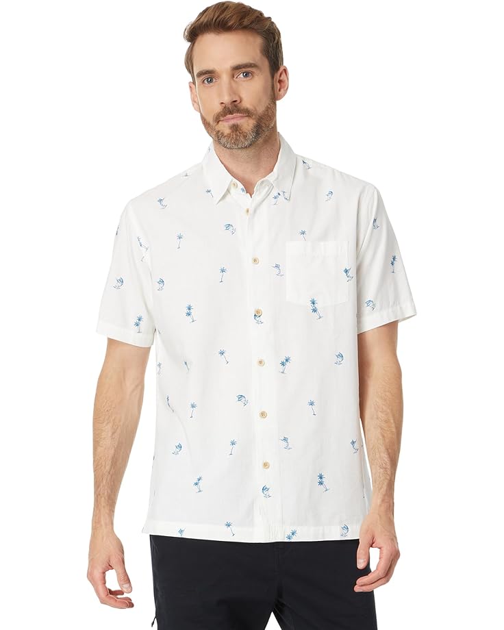 Рубашка Quiksilver Waterman Sail Palm Button-Up, цвет Antique White Sail Palms