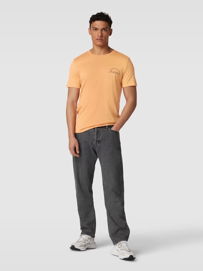 

Футболка с круглым вырезом модели «ACE» Jack & Jones, коралловый, Красный
