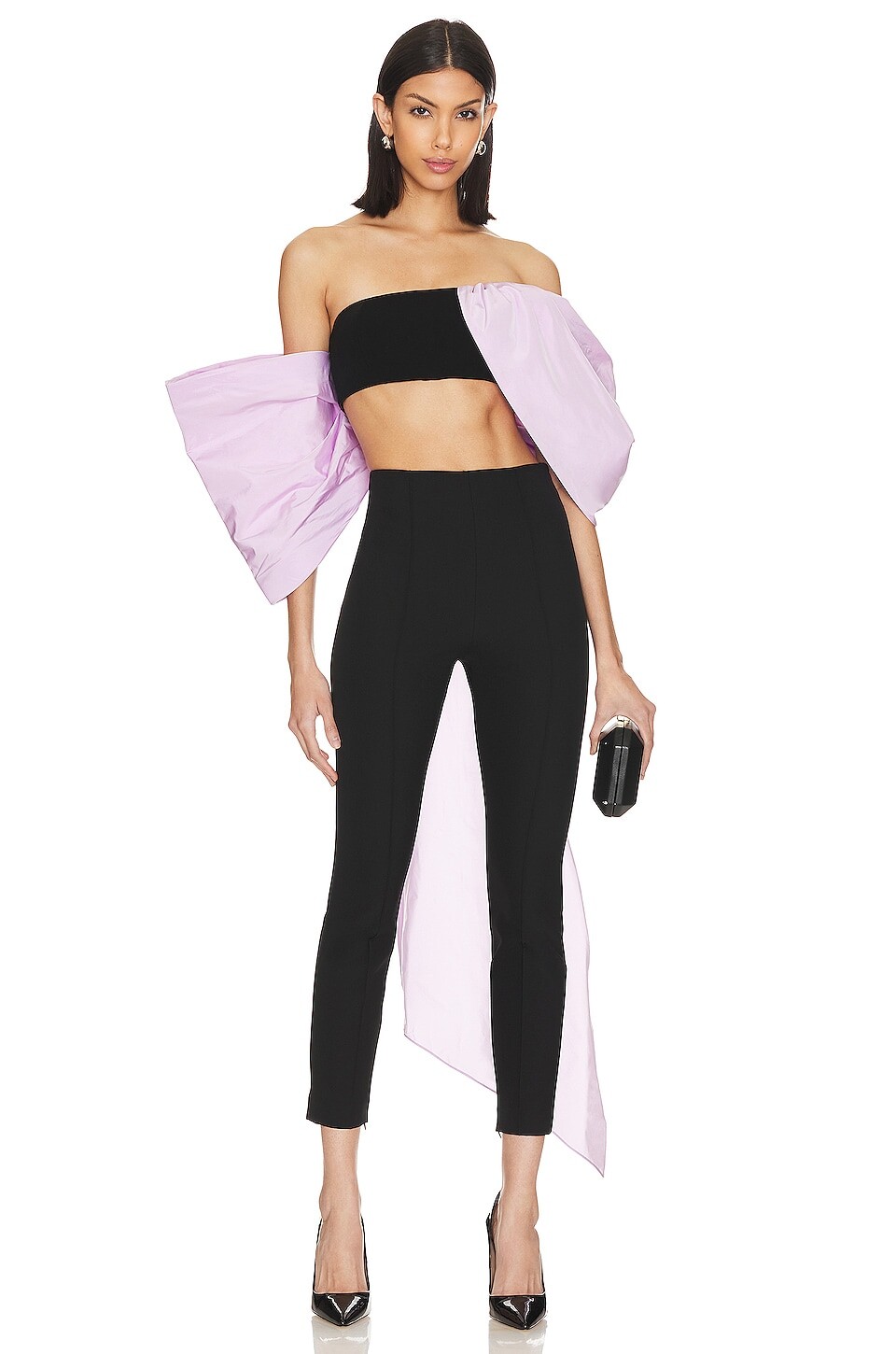 

Топ Nafsika Skourti Butterfly, цвет Black & Lilac