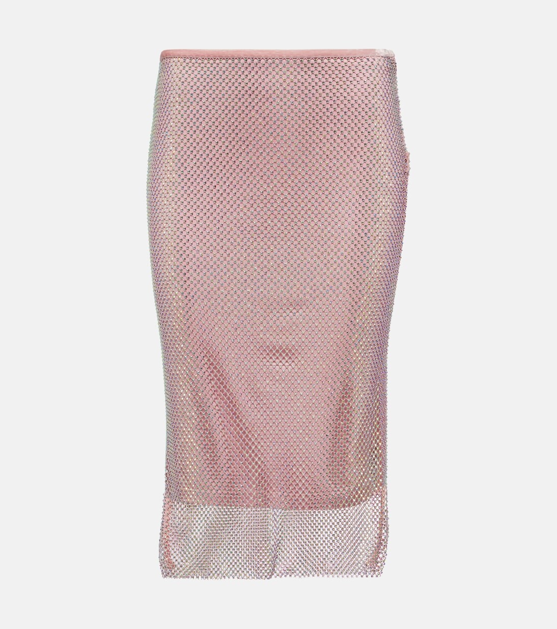 

Юбка миди в сеточку с декором Sportmax, розовый