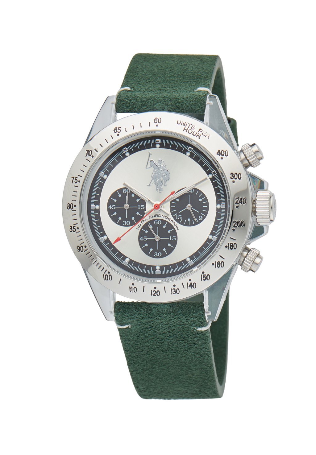 

Хронограф PARKER U.S. Polo Assn., цвет silver off white green