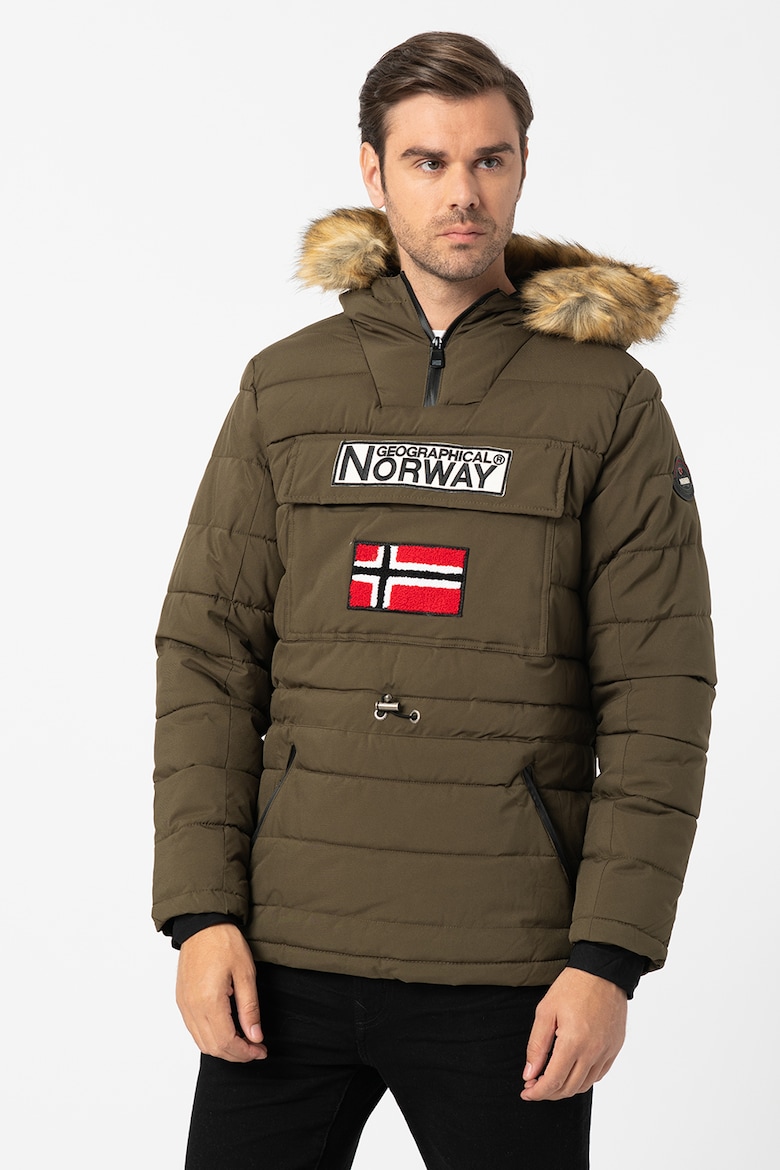 Зимняя куртка на кокосовом подкладке с эко-пухом Geographical Norway, красный зимняя куртка belinda со съемным эко пухом geographical norway серый