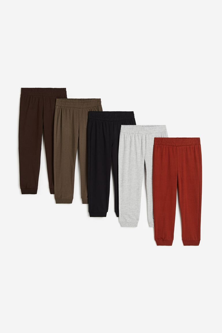 

Комплект из 5 спортивных брюк из хлопкового джерси H&M