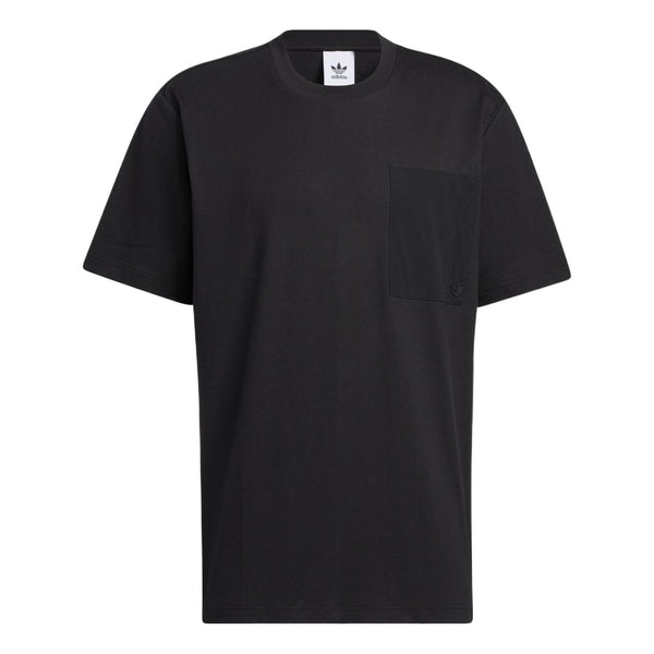 Футболка adidas originals Solid Color Casual Sports Round Neck Pullover Short Sleeve Black, черный футболка adidas originals solid color casual sports round neck pullover short sleeve black черный