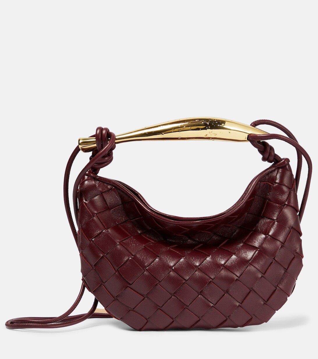 

Кожаная сумка через плечо Sardine Mini Bottega Veneta, коричневый