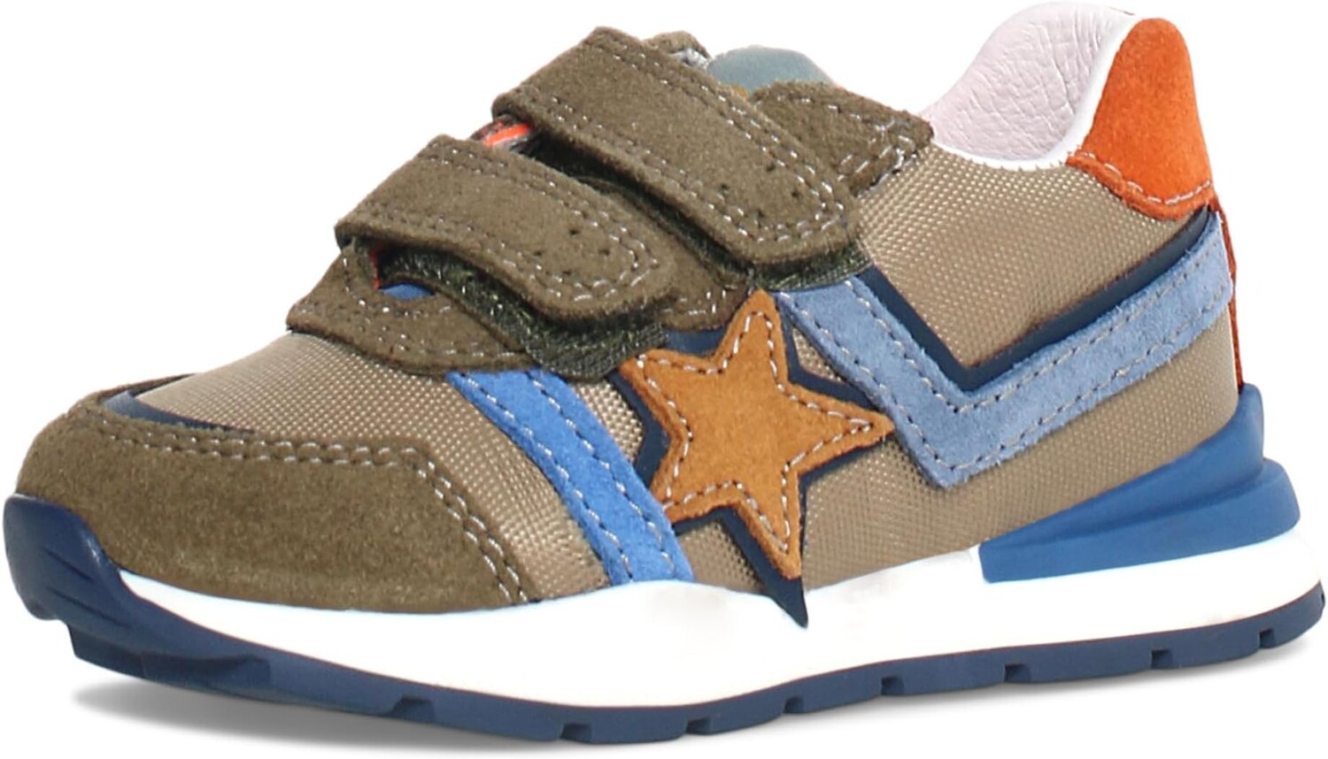 

Кроссовки Evon VL (Toddler/Little Kid) Naturino, цвет Stone/Celeste/Zucca