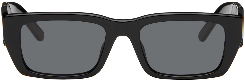 Черные солнцезащитные очки на ладони Palm Angels, цвет Black/Dark gray