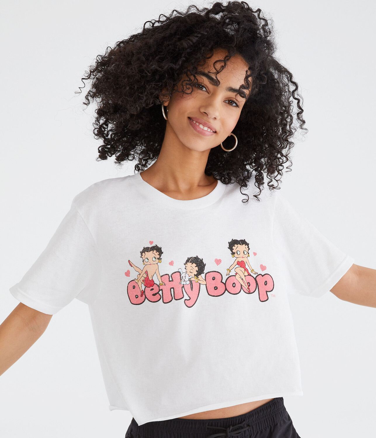 

Футболка с рисунком Betty Boop Aeropostale, белый