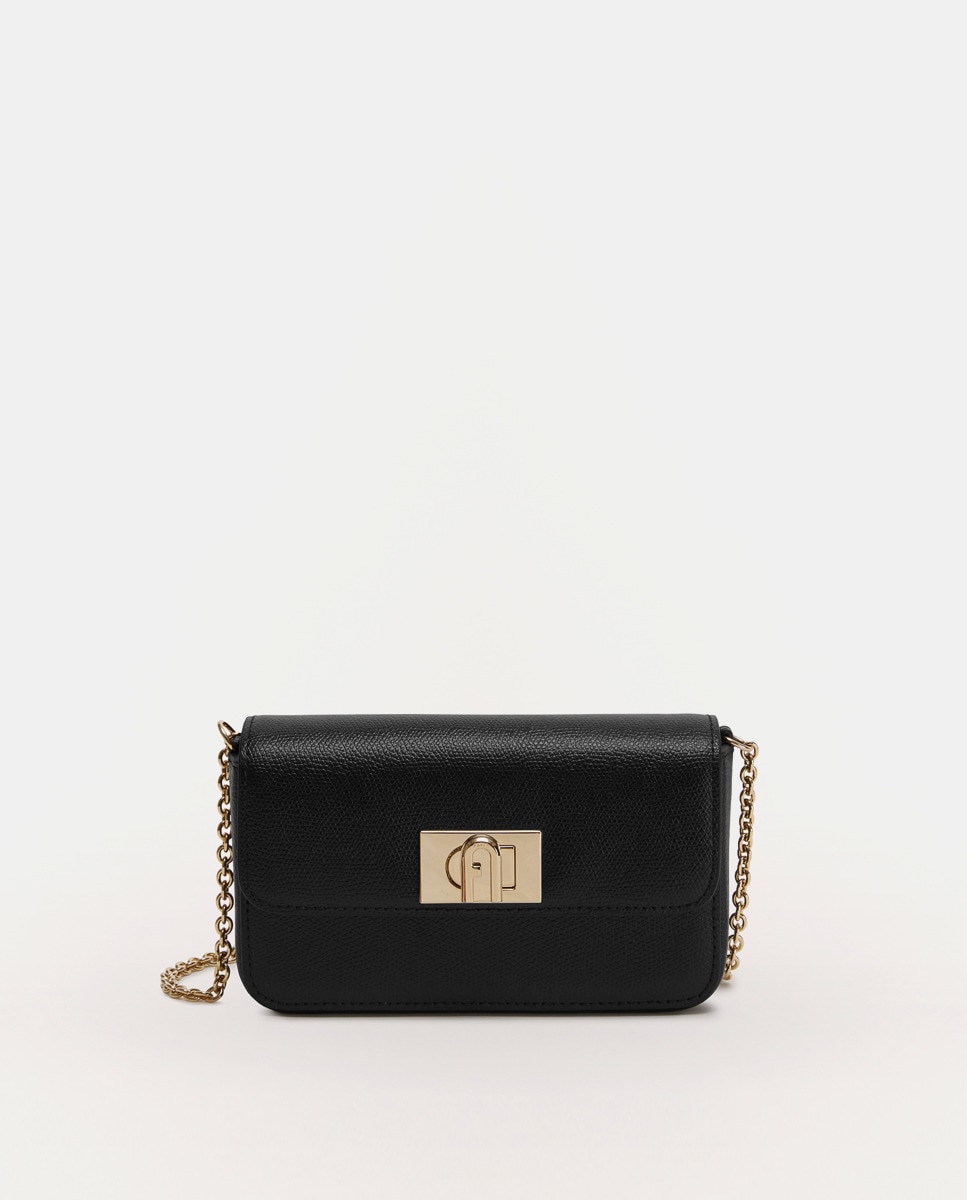 Черная сумка через плечо Mini 1927 с ремешком-цепочкой Furla, черный сумка furla 1927 l tote 1 шт