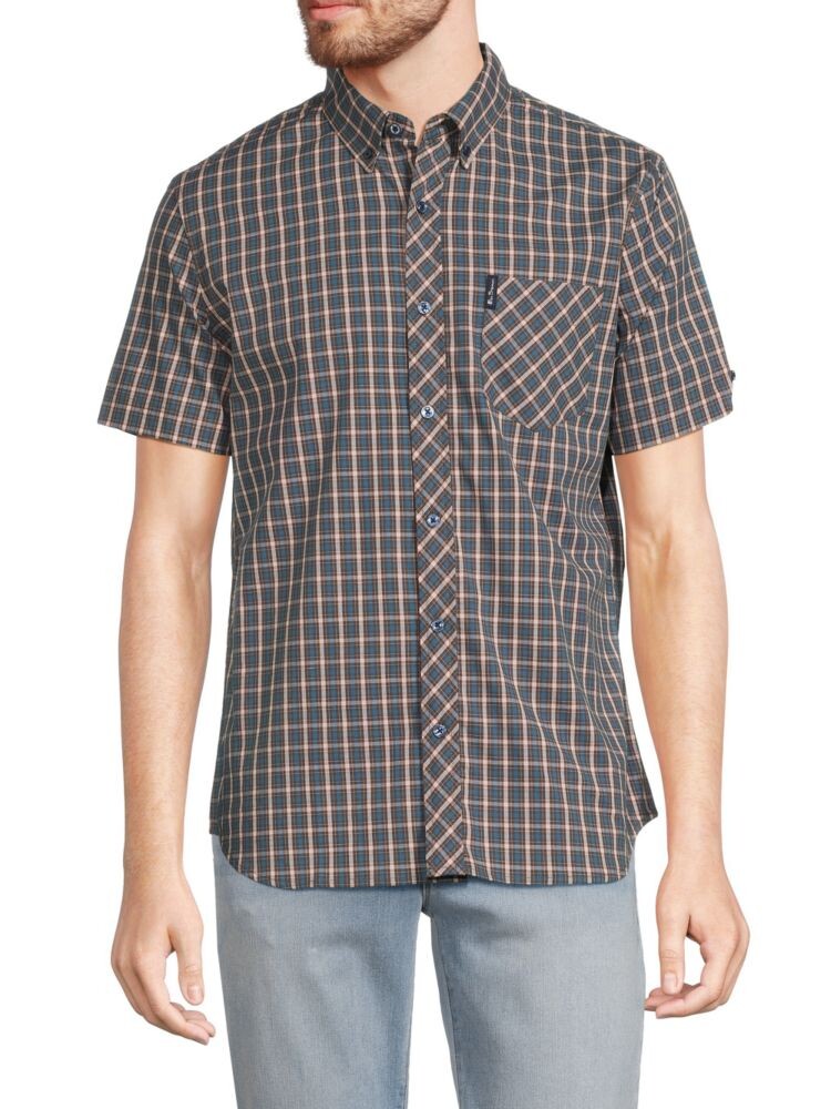 

Рубашка в клетку с коротким рукавом Ben Sherman, цвет Wedgewood