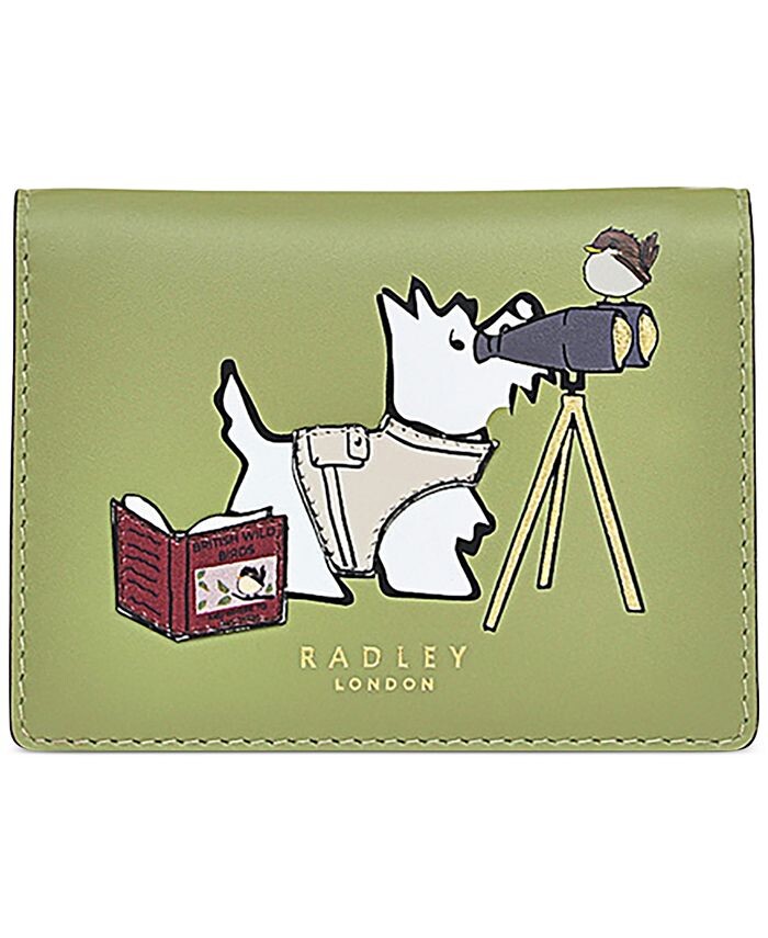 

Маленькая кожаная визитница Radley Bird Watching Radley London, зеленый
