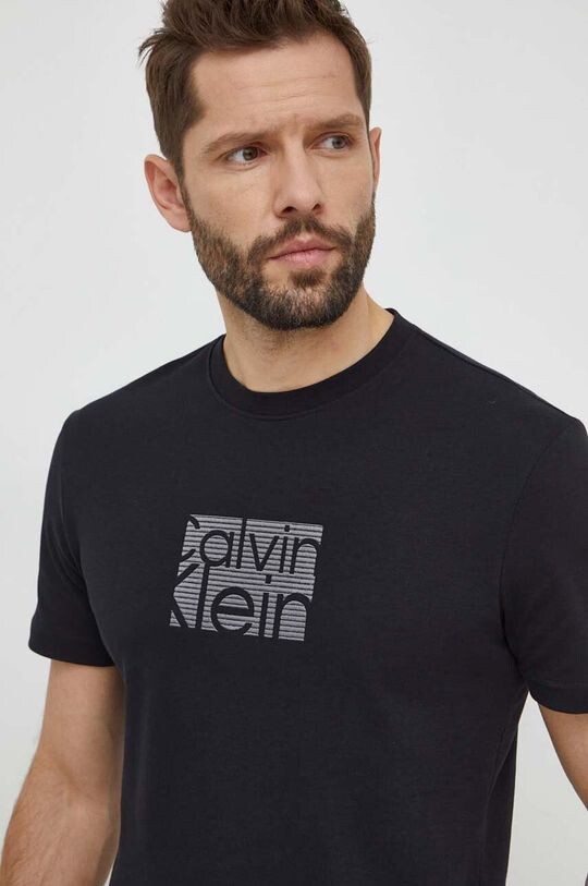 

Хлопковая футболка Calvin Klein, черный