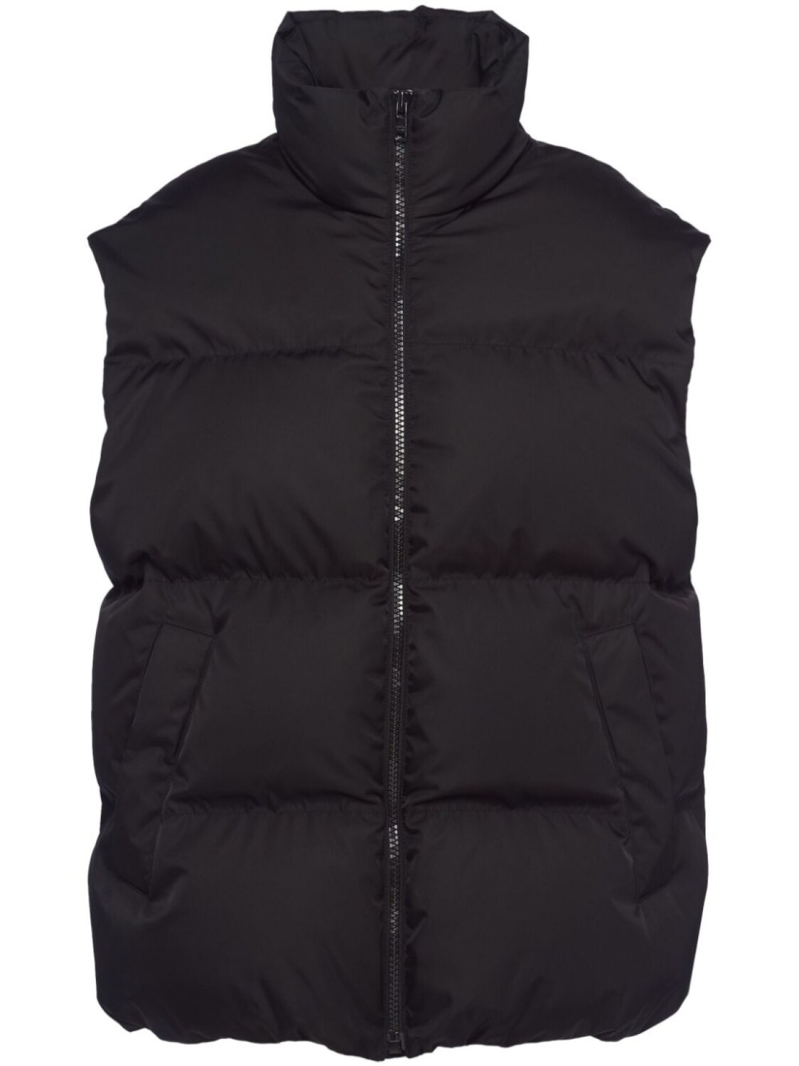 

Prada жилет Re-Nylon с тисненым логотипом, черный