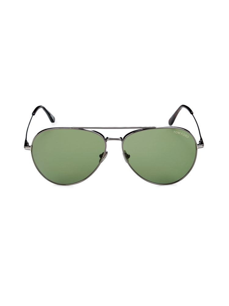Солнцезащитные очки-авиаторы 62MM Tom Ford, цвет Gunmetal