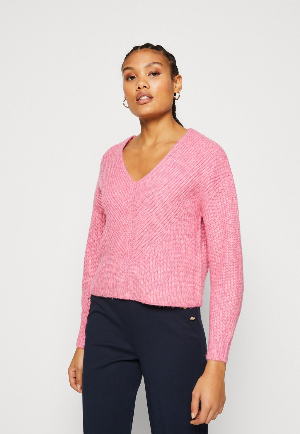 

Свитер ONLY Life Ls V-Neck, азалия розовый меланж