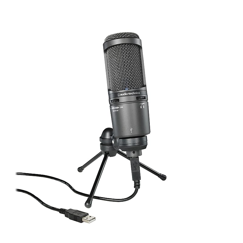 Конденсаторный микрофон Audio-Technica AT2020 USB+ конденсаторный микрофон audio technica at2020 профессиональный сетевой микрофон для записи с разъемом xlr k song
