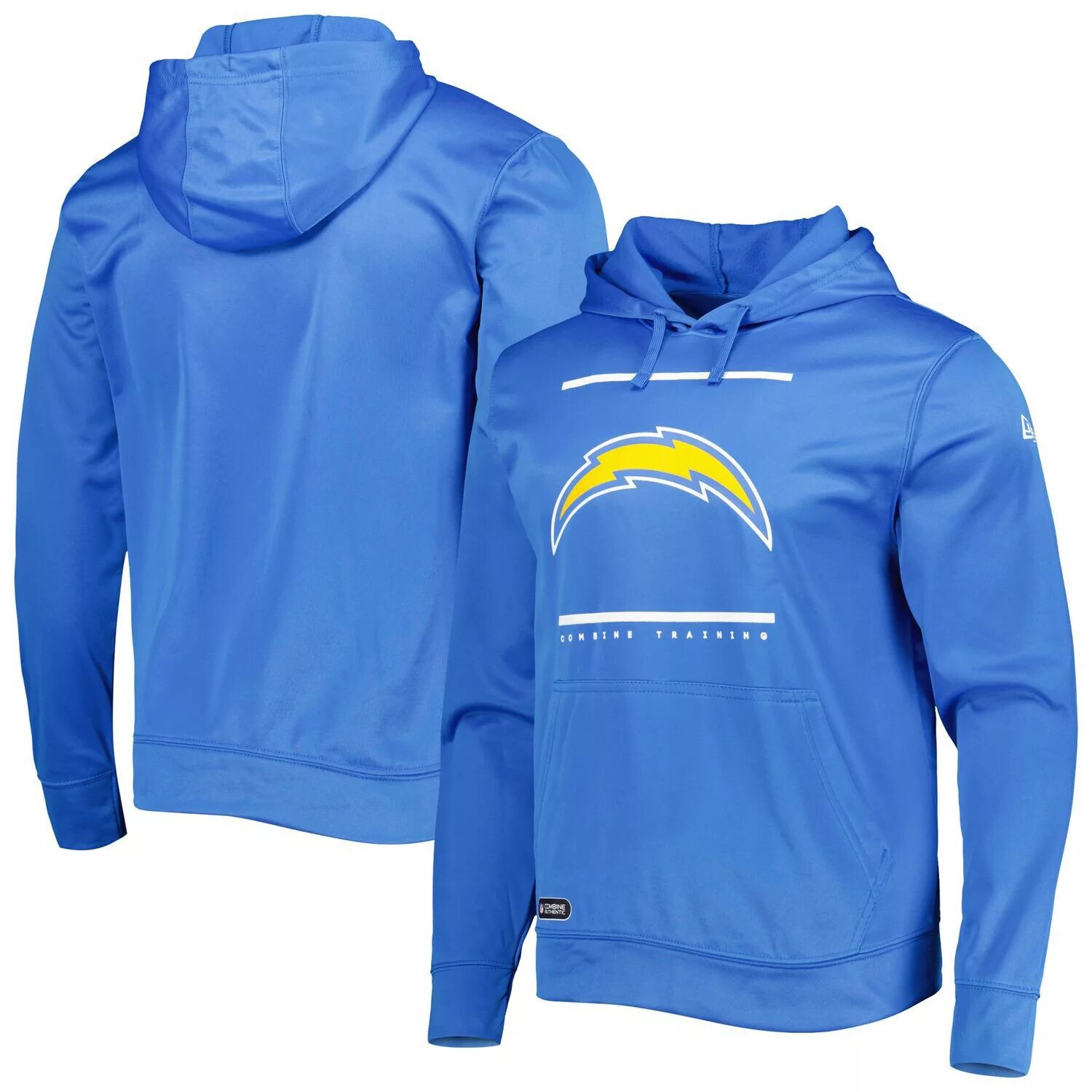 

Мужской пуловер с капюшоном New Era Powder Blue Los Angeles Chargers, сочетающий в себе аутентичный пуловер с раздельной защитой