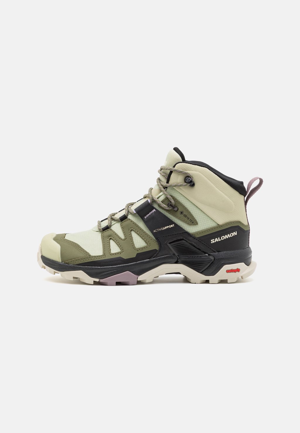 Кроссовки X ULTRA 4 MID GTX Salomon, цвет alfalfa/deep lichen green/almond milk