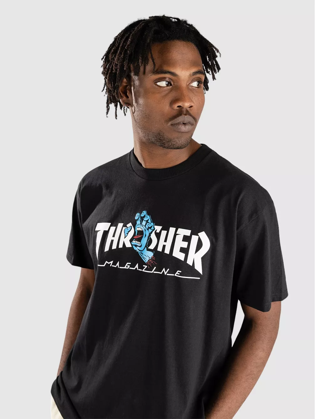 

Футболка с логотипом Thrasher Screamer Santa Cruz, черный