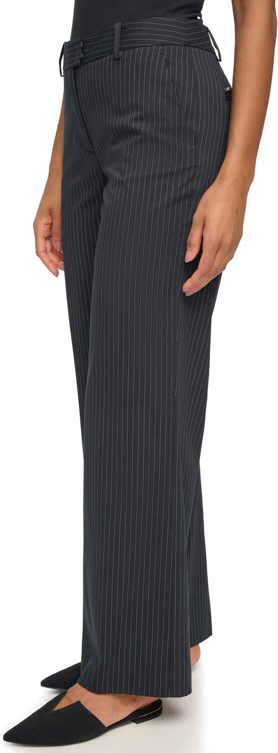 

Широкие брюки Baxter с удлиненными язычками спереди DKNY, цвет Black/Parchment