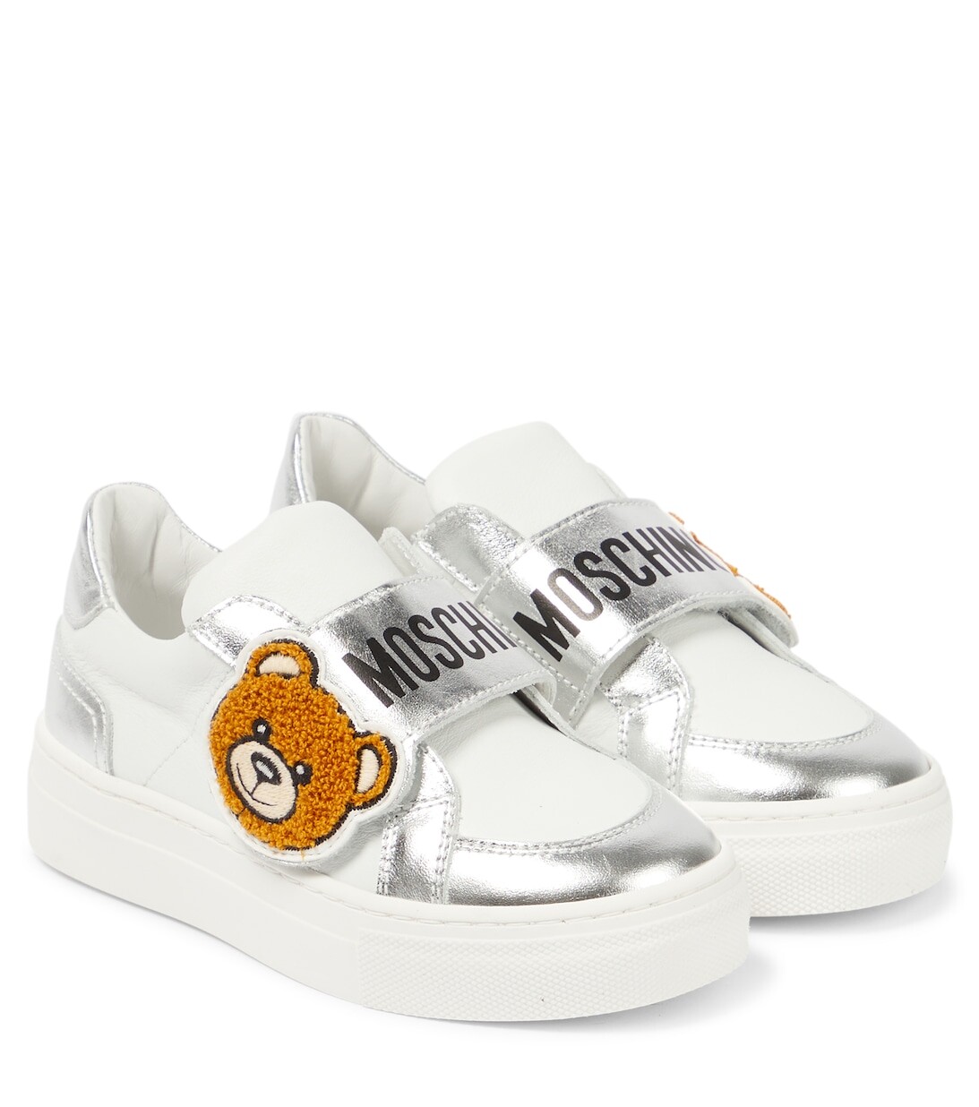 

Кожаные кроссовки Moschino, белый