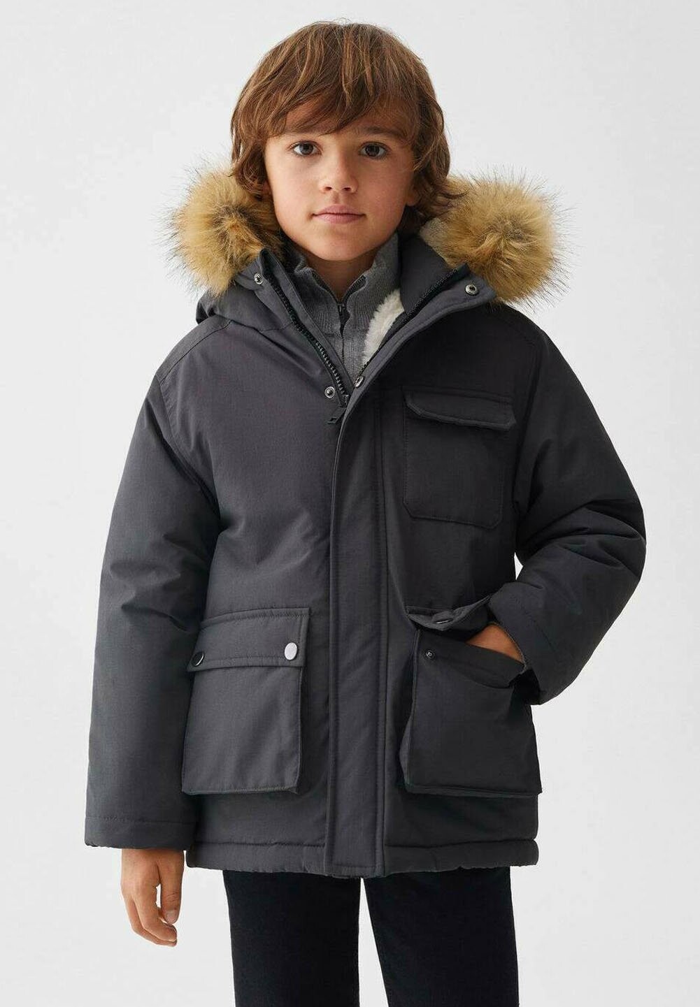 Парка GAEL Mango Kids, цвет gris anthracite