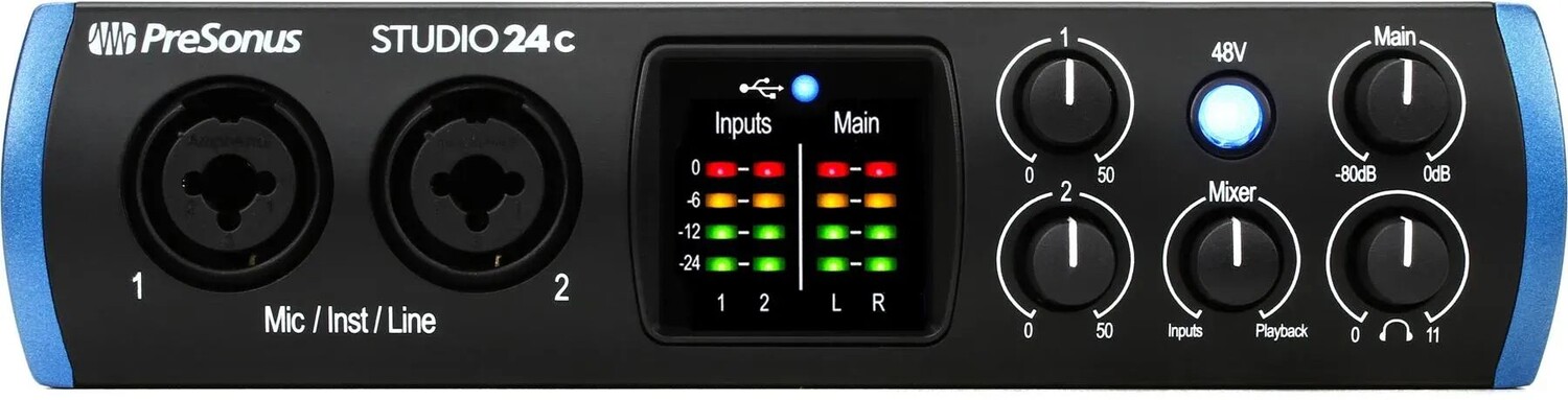 

Аудиоинтерфейс PreSonus Studio 24c USB-C