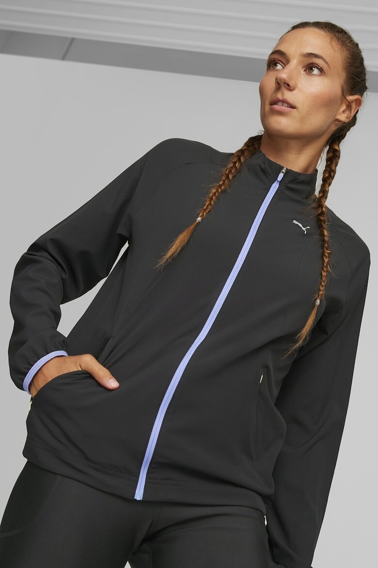 

Беговая куртка на молнии из ультратканой ткани Puma, черный