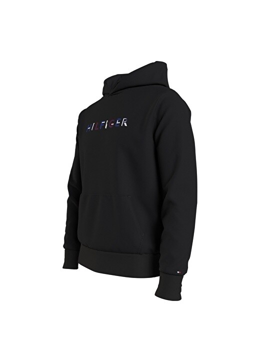 

Черная мужская толстовка с воротником с капюшоном Tommy Hilfiger, Черный