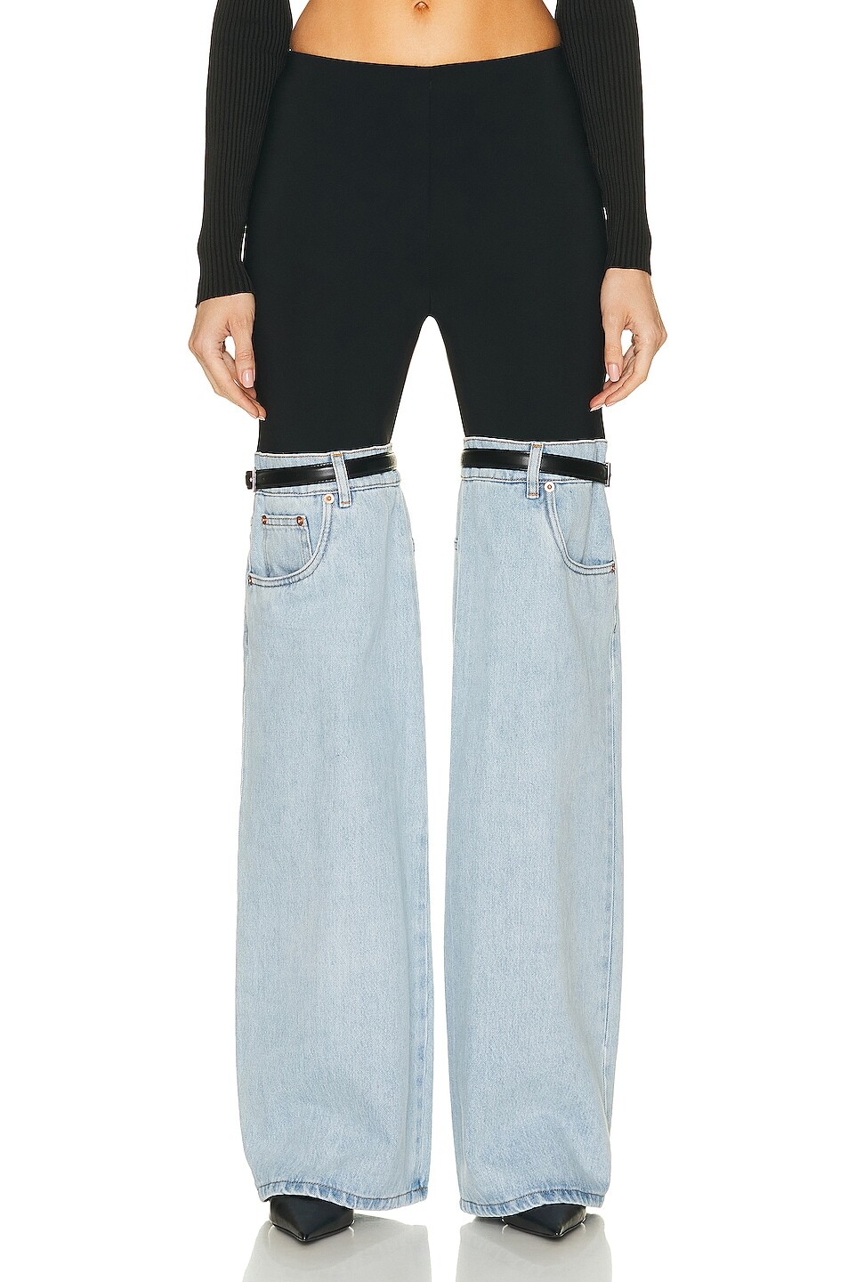 Брюки Coperni Denim Hybrid Flare Trouser, цвет Denim куртка coperni cropped hybrid denim blue синий