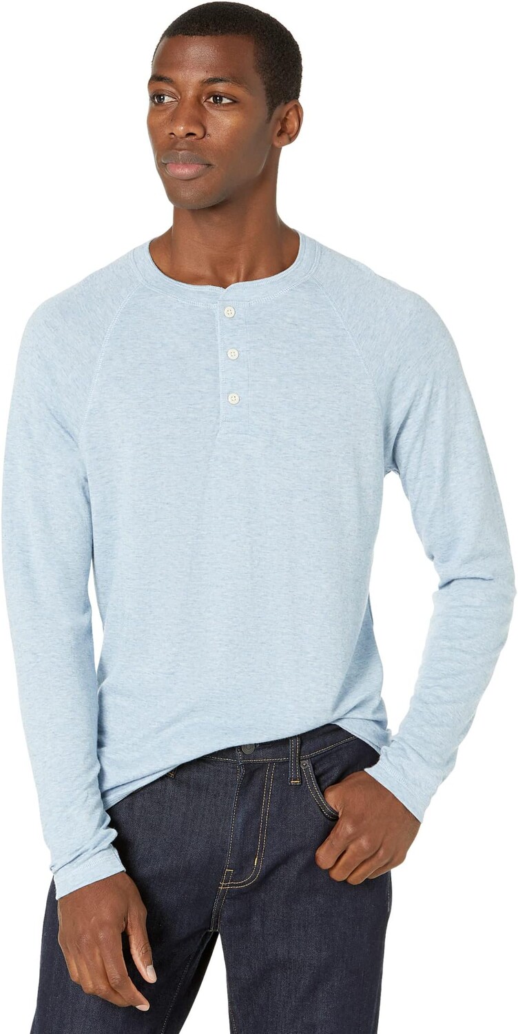 

Хенли Cloud с длинными рукавами Faherty, цвет Light Blue Heather 1