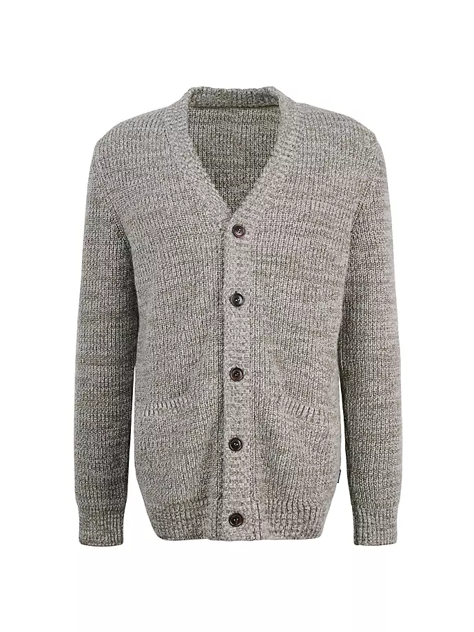 

Кардиган из шерсти и хлопка Sid Barbour, цвет stone marl