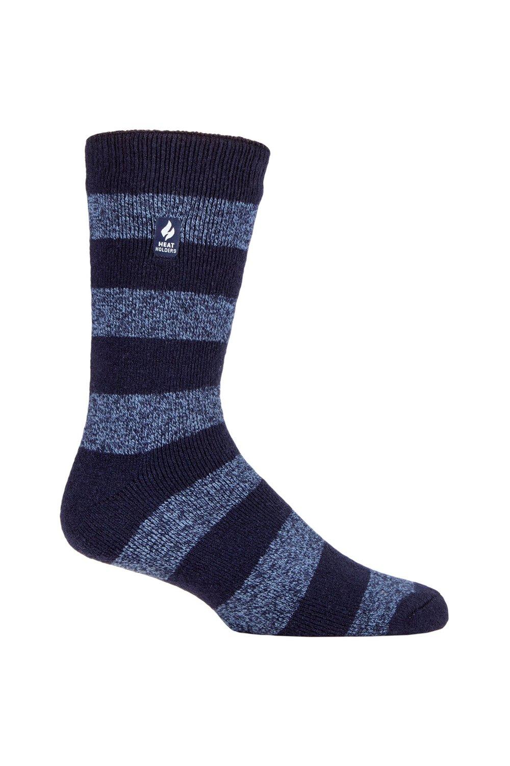 1 пара носков в полоску, с рисунком и узором 1.6 TOG Lite SOCKSHOP Heat Holders, синий