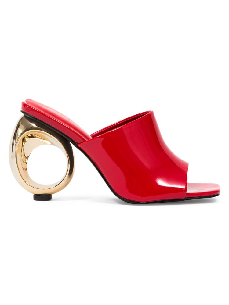 Сандалии Jloo на круглом металлизированном каблуке Lady Couture, красный