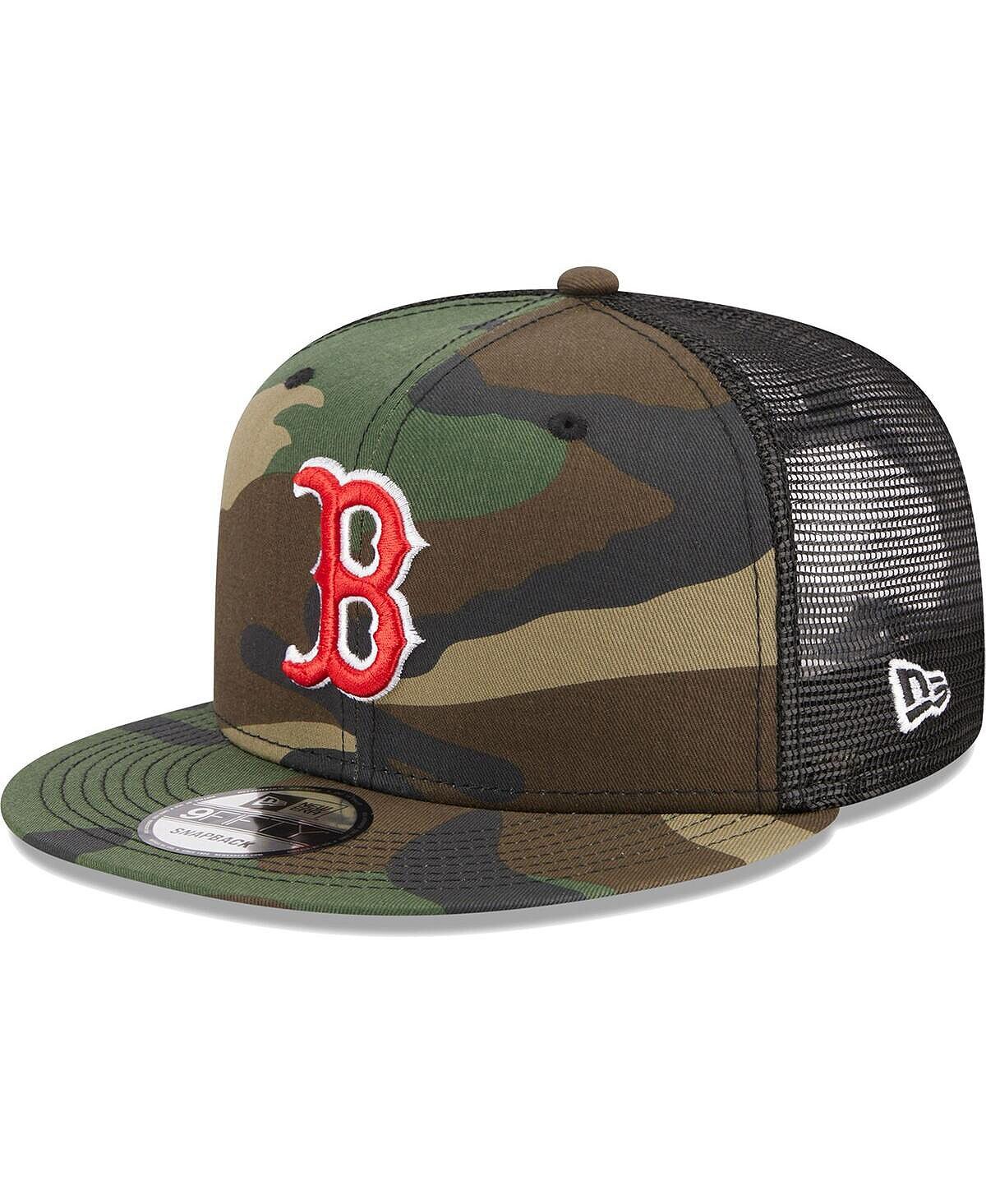 

Мужская камуфляжная кепка Boston Red Sox Woodland Camo Trucker 9FIFTY Snapback New Era