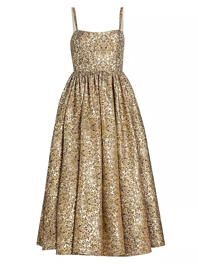 

Жаккардовое платье миди Fay с эффектом металлик Alice + Olivia, мультиколор