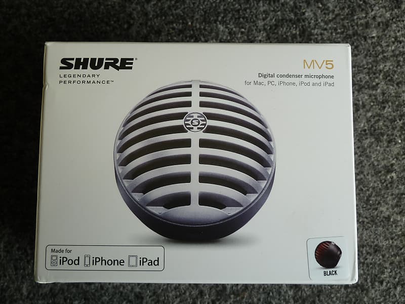 

Конденсаторный микрофон Shure MOTIV MV5-B Lightning / USB Condenser Microphone