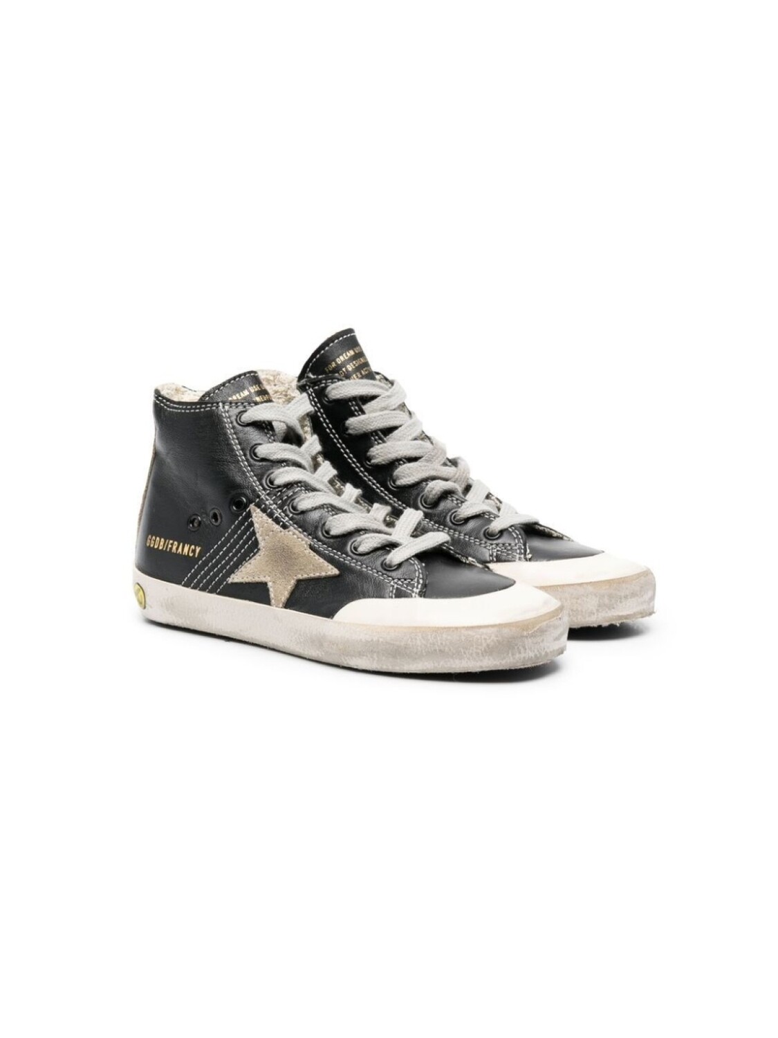 

Golden Goose Kids высокие кеды Francy, черный
